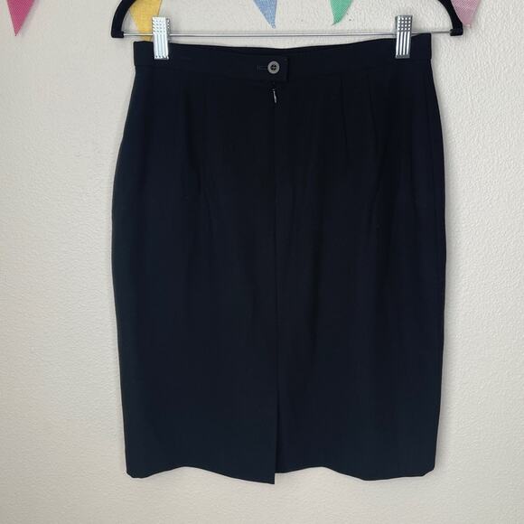 NWT Escada Black Wool Rock Skirt A-Line | DE 38 or US 8 - Picture 2 of 8